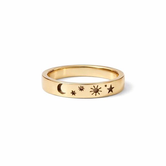 Source Unknown Jewelry - Gold Celestial  Band Ring